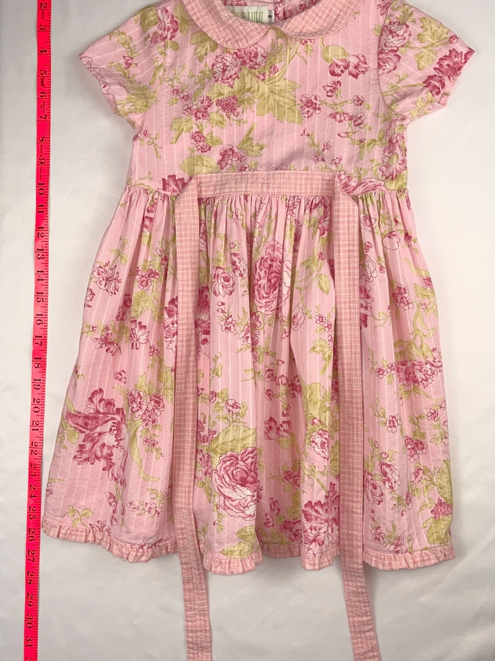 Baby Lulu 1990s Vintage Pink Floral Cotton Dress Size 6 - Picture 6 of 13